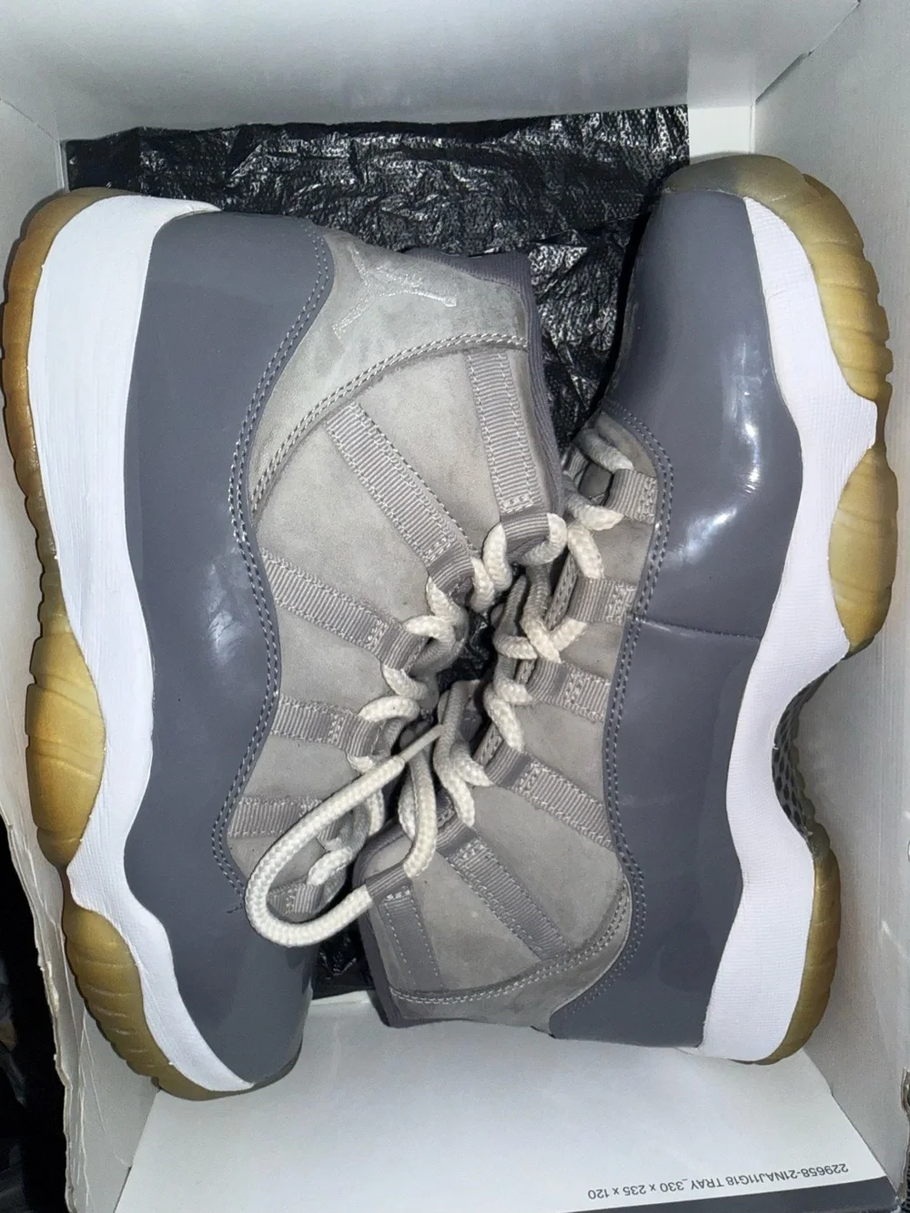 Jordan Men’s Sneakers in Gray and White with Translucent Sole